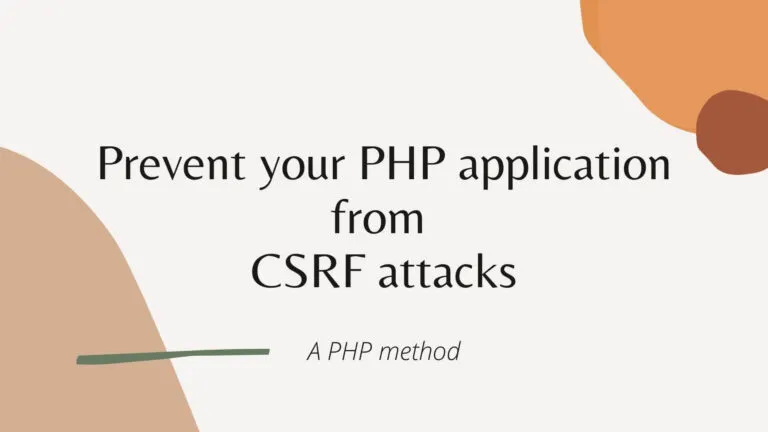 Apply CSRF in the php application to prevent CSRF attacks