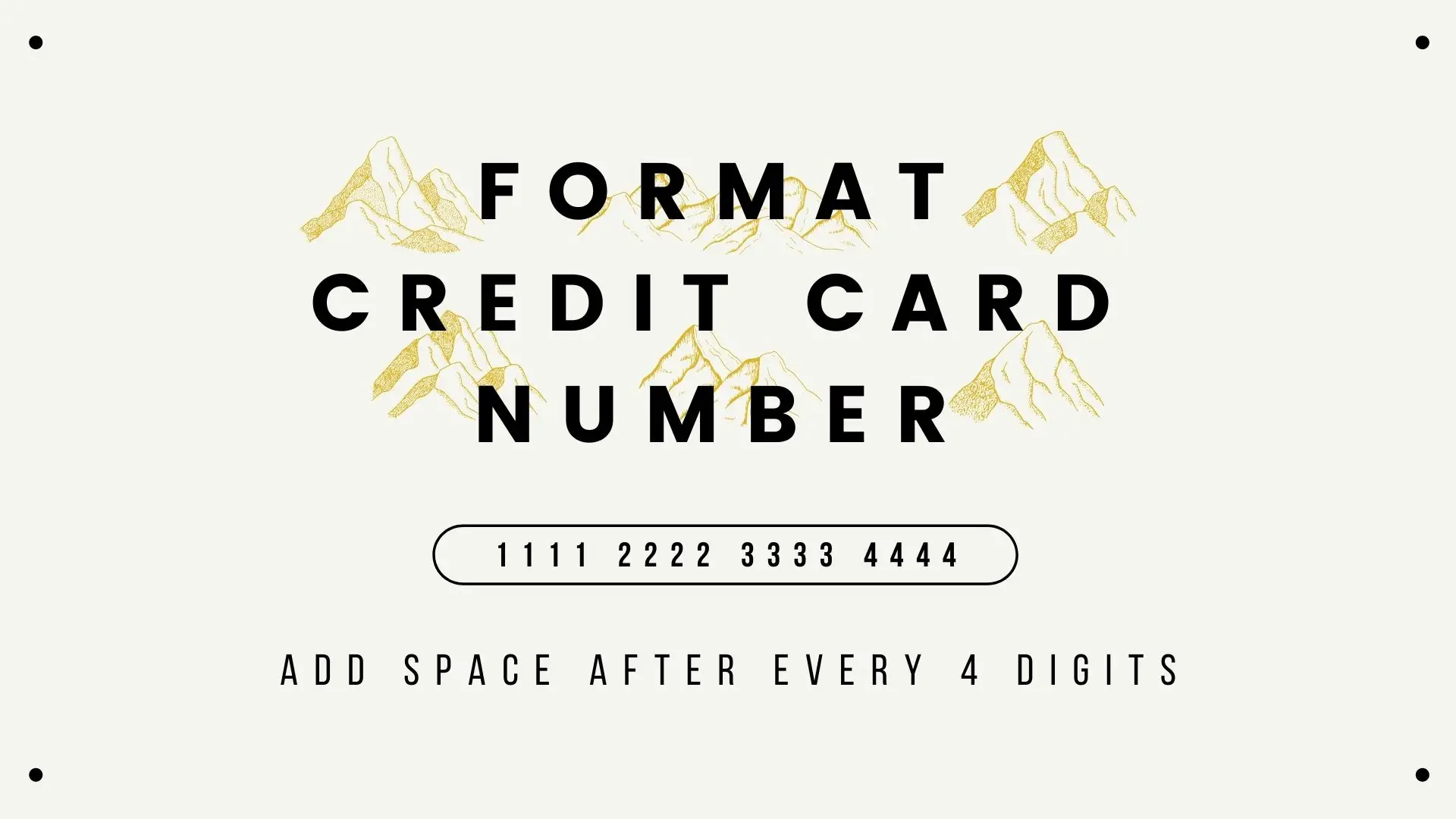 How to add letter-spacing after every 4 digits of credit card in HTML using JavaScript