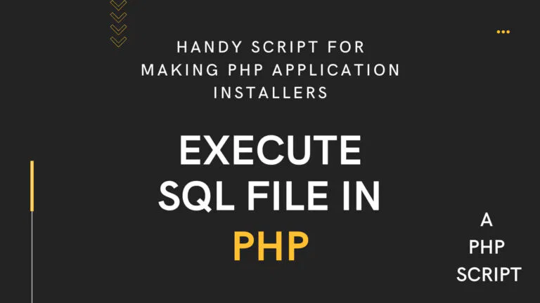 How to execute SQL files in PHP