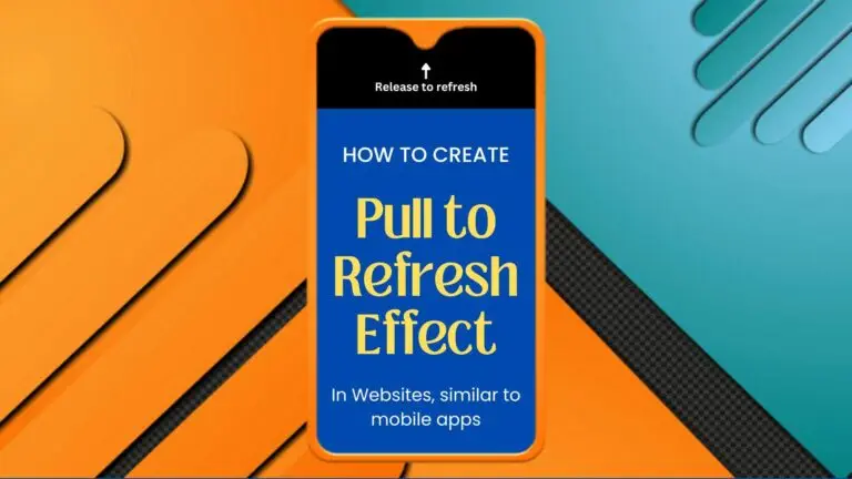 How to create pull-to-refresh effect in websites similar to mobile apps