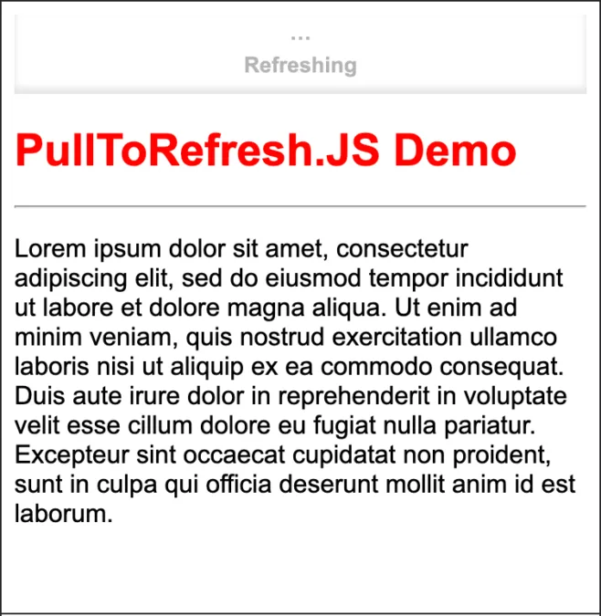 How to create a pull-to-refresh effect in websites similar to mobile apps pull-to-refresh-stage-2