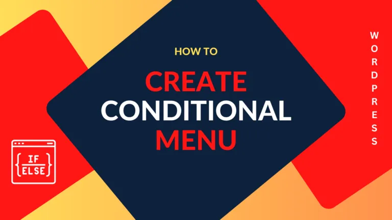 Create conditional menu for WordPress website pages