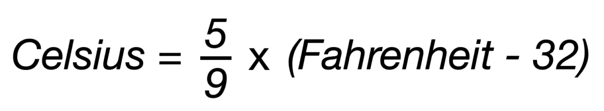 Build your own Fahrenheit to Celsius Converter using JavaScript Fahrenheit to Celsius Converter Formula