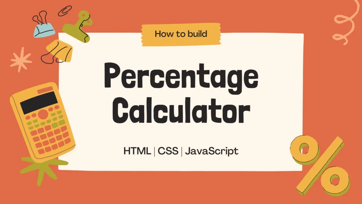 Build a Percentage Calculator using JavaScript - W3 Programmings