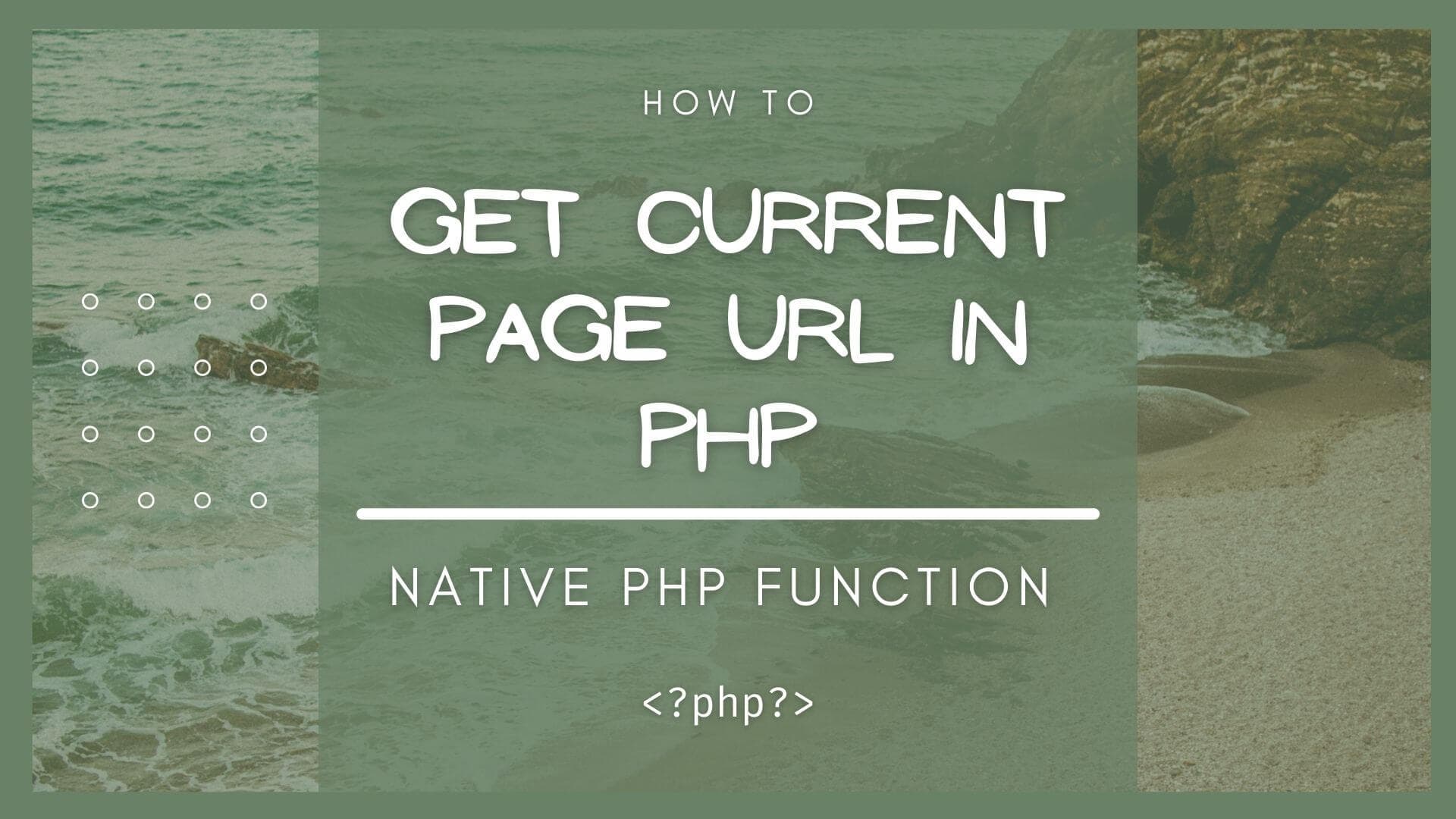 How to get the current page URL in PHP - W3 Programmings