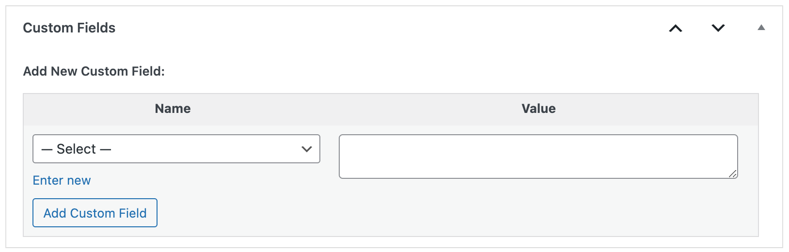 Custom fields in WordPress posts or page template wordpress-native-custom-fields-widget
