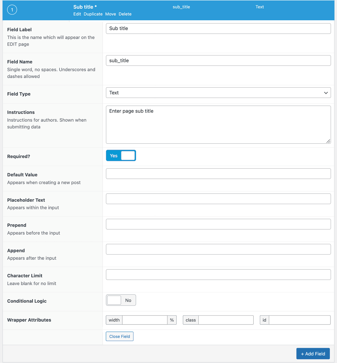 How to use ACF Advanced custom fields plugin in WordPress ACF - Text Field